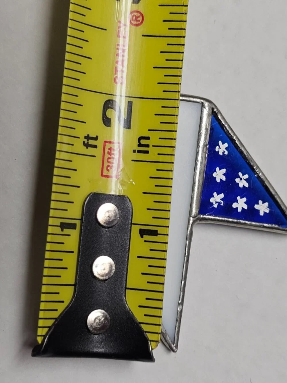 Womens Brooch Pin Stained Glass Red White Blue Patriotic Flag Sailboat Boat USA